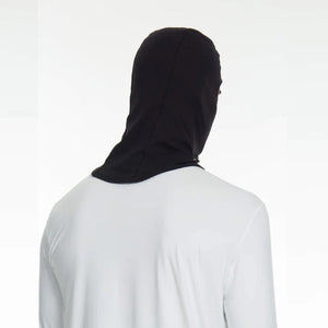 Model Back: Uv Line Flap Hat Black Balaclava Upf50+