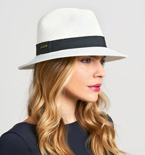 Cargar imagen en el visor de la galería, Image 02: Uv Line Panama Hat Chapeu Shanghai Imp Uni Branco/Preto
