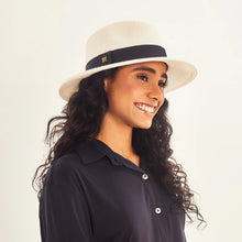 Cargar imagen en el visor de la galería, Image 02: Uv Line Panama Hat Chapeu Shanghai Imp Uni Branco/Preto
