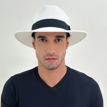 Cargar imagen en el visor de la galería, Image 05: Uv Line Panama Hat Chapeu Shanghai Imp Uni Branco/Preto
