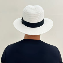 Cargar imagen en el visor de la galería, Image 07: Uv Line Panama Hat Chapeu Shanghai Imp Uni Branco/Preto
