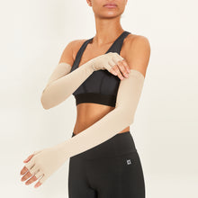 Cargar imagen en el visor de la galería, Image 04: Uv Line Glove Extra Long Glove Chocolate Upf50+
