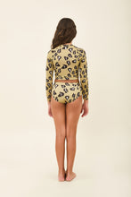 Cargar imagen en el visor de la galería, Model Back: Uv Line Girl&#39;s One-Piece Girl Bikini Hot Pant Jaguar Upf50+
