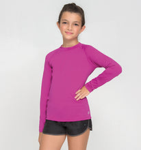 Cargar imagen en el visor de la galería, Image 02: Uv Line Rash Guard Kids Fpu50+ Uvpro Long Sleeve T-Shirt Pink Uv
