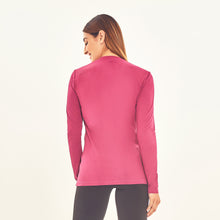 Cargar imagen en el visor de la galería, Model Back: Uv Line Rash Guard Longsleeve Sport Fit Fuchsia Upf50+
