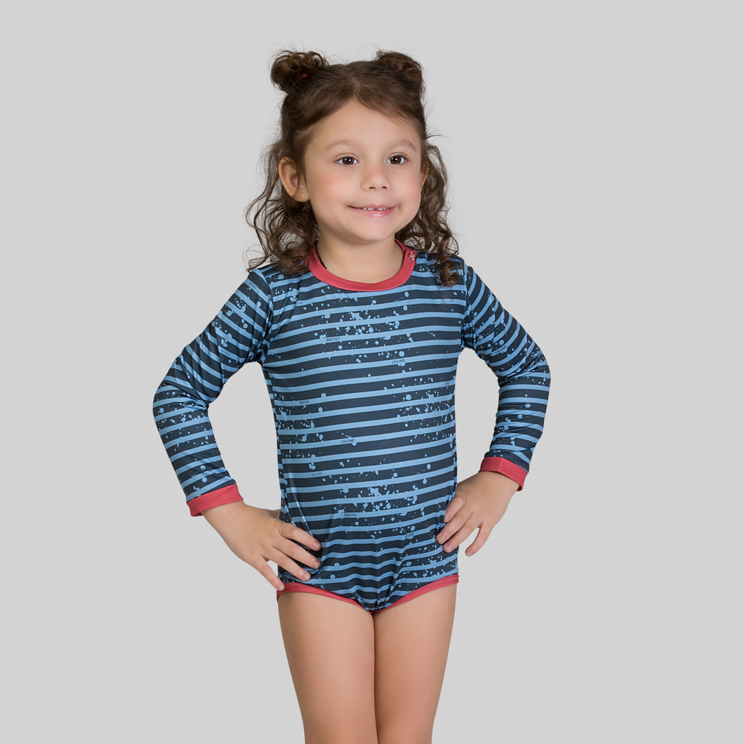 Gallery: Uv Line Baby Swimwear Macaquinho Baby Listras Upf50+