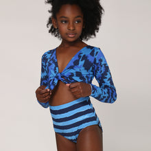 Cargar imagen en el visor de la galería, Image 04: Uv Line Girl&#39;s Two-Piece Maio Marina Teen Oceano Upf50+
