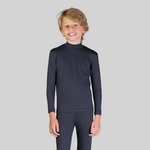 Cargar imagen en el visor de la galería, Gallery: Uv Line Rash Guard Rash Guard Kids High-Neck Black Upf50+

