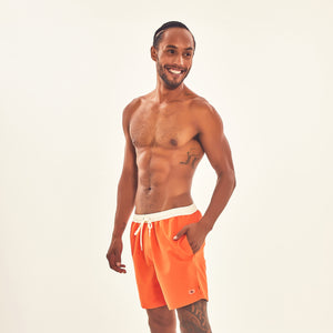 Image 03: Uv Line Short For Men / Bermuda Shorts Boxer Orange Upf50+