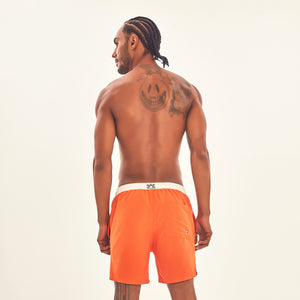 Model Back: Uv Line Short For Men / Bermuda Shorts Boxer Orange Upf50+