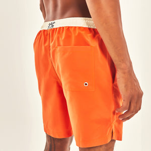 Image 05: Uv Line Short For Men / Bermuda Shorts Boxer Orange Upf50+
