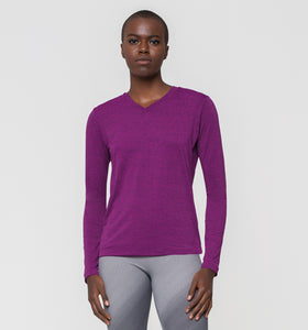 Model Front: Uv Line Fitness Top Sport Fit Mescla-Rosa