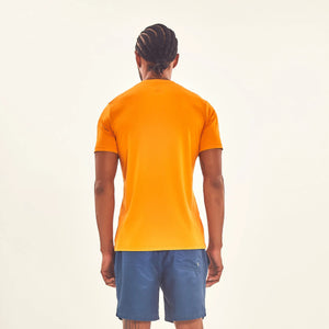 Model Back: Uv Line T-Shirt For Men T-Shirt Sport Fit Orange Upf50+